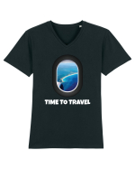 Travel time  Tricou mânecă scurtă guler V Bărbat Presenter