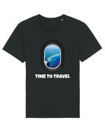 Travel time  Tricou mânecă scurtă Unisex Rocker