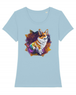 corgi fanatic Tricou mânecă scurtă guler larg fitted Damă Expresser