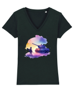 Aquatic Warrior Tricou mânecă scurtă guler V Damă Evoker