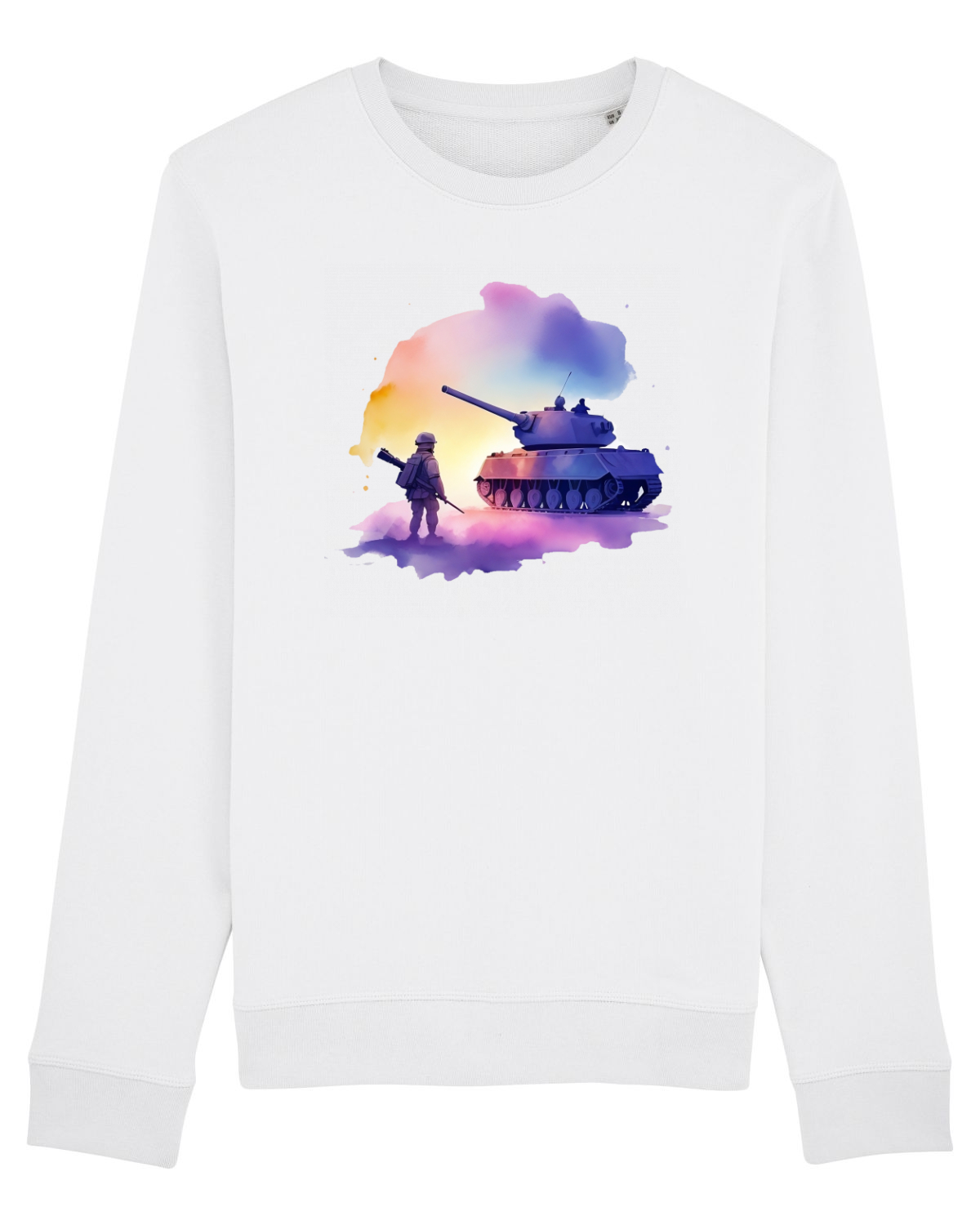 Bluză mânecă lungă Unisex Rise White
