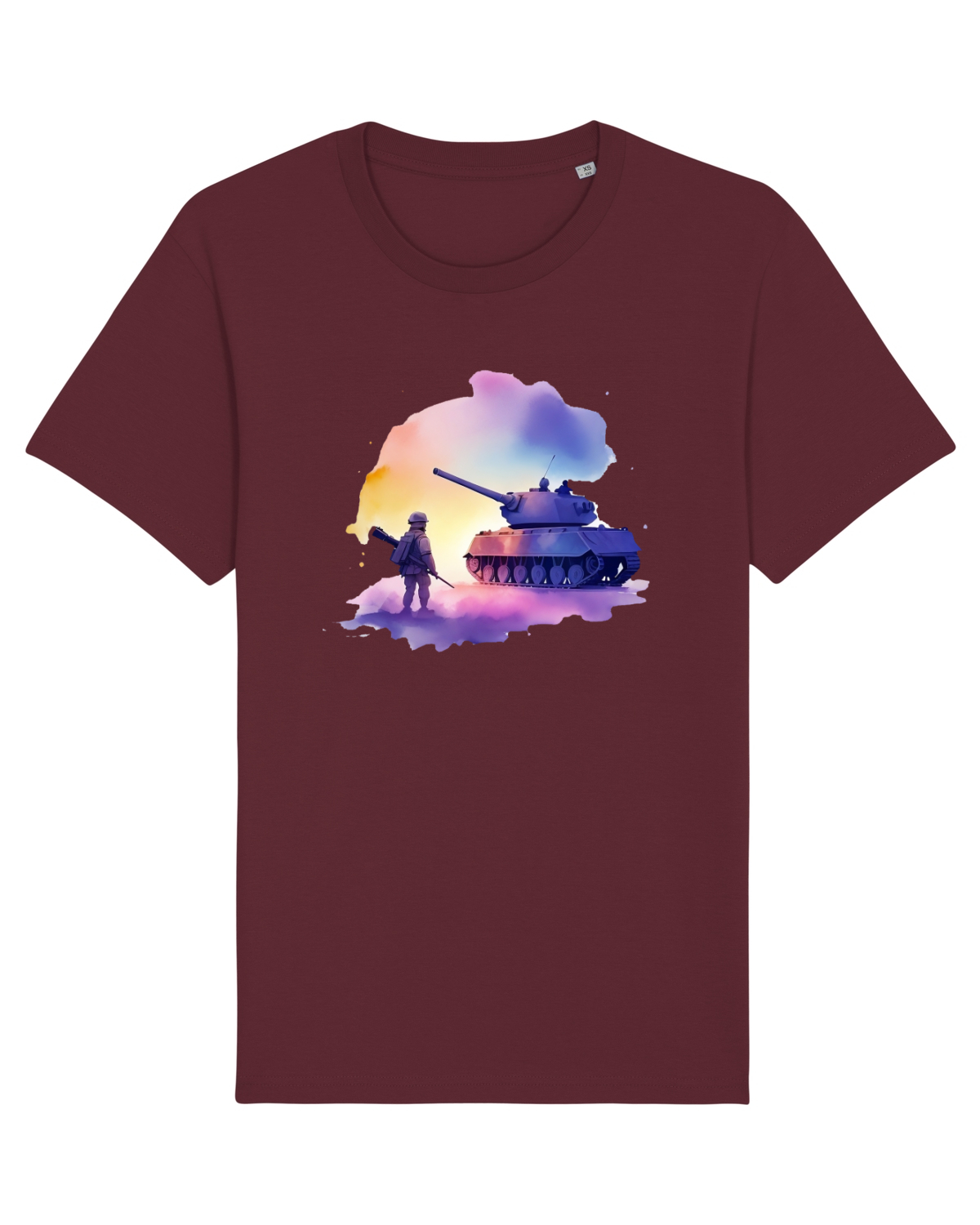 Tricou mânecă scurtă Unisex Rocker Burgundy