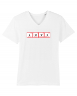 Love (chemical symbols) Tricou mânecă scurtă guler V Bărbat Presenter