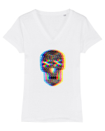 Skull (color) Tricou mânecă scurtă guler V Damă Evoker