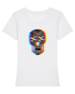 Skull (color) Tricou mânecă scurtă guler larg fitted Damă Expresser
