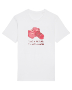 Take a picture, it lasts longer (pink) Tricou mânecă scurtă Unisex Rocker