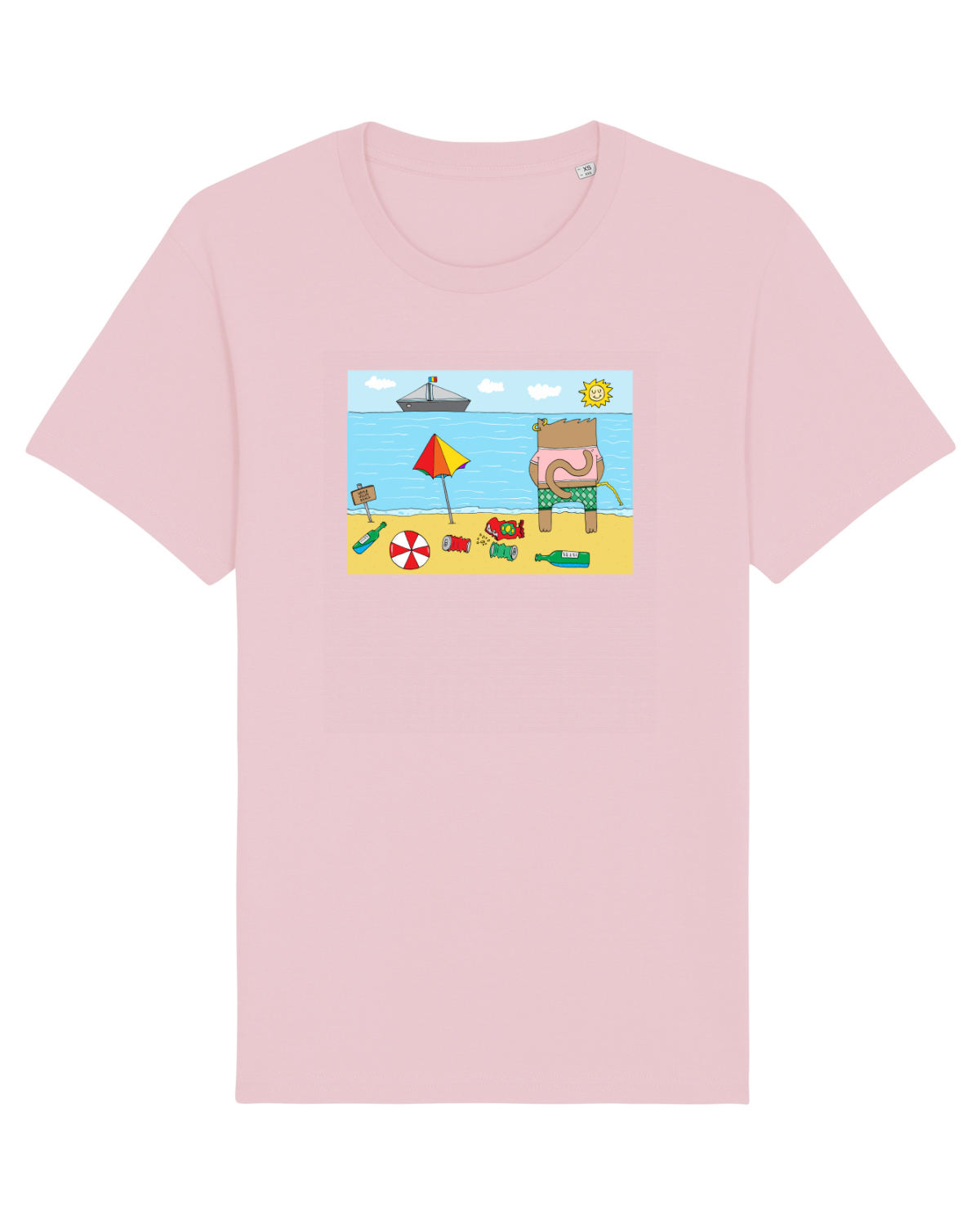 Tricou mânecă scurtă Unisex Rocker Cotton Pink