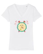 Sleepy clock Tricou mânecă scurtă guler V Damă Evoker
