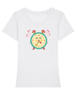 Sleepy clock Tricou mânecă scurtă guler larg fitted Damă Expresser