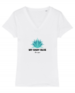 My Baby Blue (Blue Agave) Tricou mânecă scurtă guler V Damă Evoker