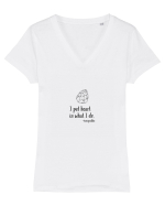 Pun inima in ceea ce fac - tequila Tricou mânecă scurtă guler V Damă Evoker