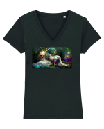 Capricorn #1 Tricou mânecă scurtă guler V Damă Evoker