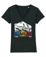 pentru montaniarzi - Romania - Ceahlau Tricou mânecă scurtă guler V Damă Evoker
