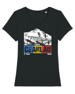 pentru montaniarzi - Romania - Ceahlau Tricou mânecă scurtă guler larg fitted Damă Expresser