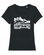 Călător în România - Curmătura Builei Tricou mânecă scurtă guler larg fitted Damă Expresser