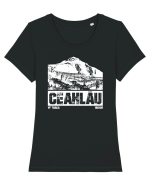 Călător în România - Ceahlau Tricou mânecă scurtă guler larg fitted Damă Expresser