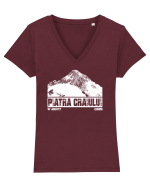 Călător în România - Vf Ascuțit in Piatra Craiului Tricou mânecă scurtă guler V Damă Evoker