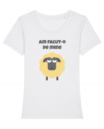 Am facut-o de oaie Tricou mânecă scurtă guler larg fitted Damă Expresser