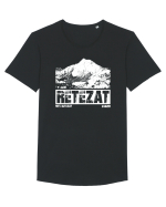 Călător în România - Vf Retezat Tricou mânecă scurtă guler larg Bărbat Skater