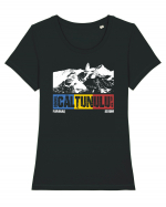 pentru montaniarzi - Romania - Cornul Caltunului Tricou mânecă scurtă guler larg fitted Damă Expresser