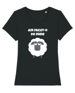 Am facut-o de oaie Tricou mânecă scurtă guler larg fitted Damă Expresser