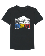 pentru montaniarzi - Romania - Retezat Tricou mânecă scurtă guler larg Bărbat Skater