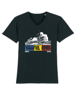 pentru montaniarzi - Romania - Vf Omu Tricou mânecă scurtă guler V Bărbat Presenter