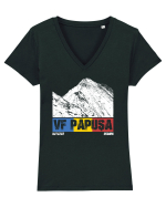 pentru montaniarzi - Romania - Vf Papusa Tricou mânecă scurtă guler V Damă Evoker