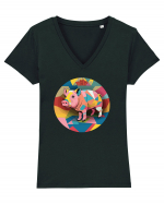 picasso piglet Tricou mânecă scurtă guler V Damă Evoker