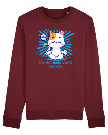 CEA MAI BUNA VIATA ... pana acum (MEOWMMM - pisica yoga) Burgundy