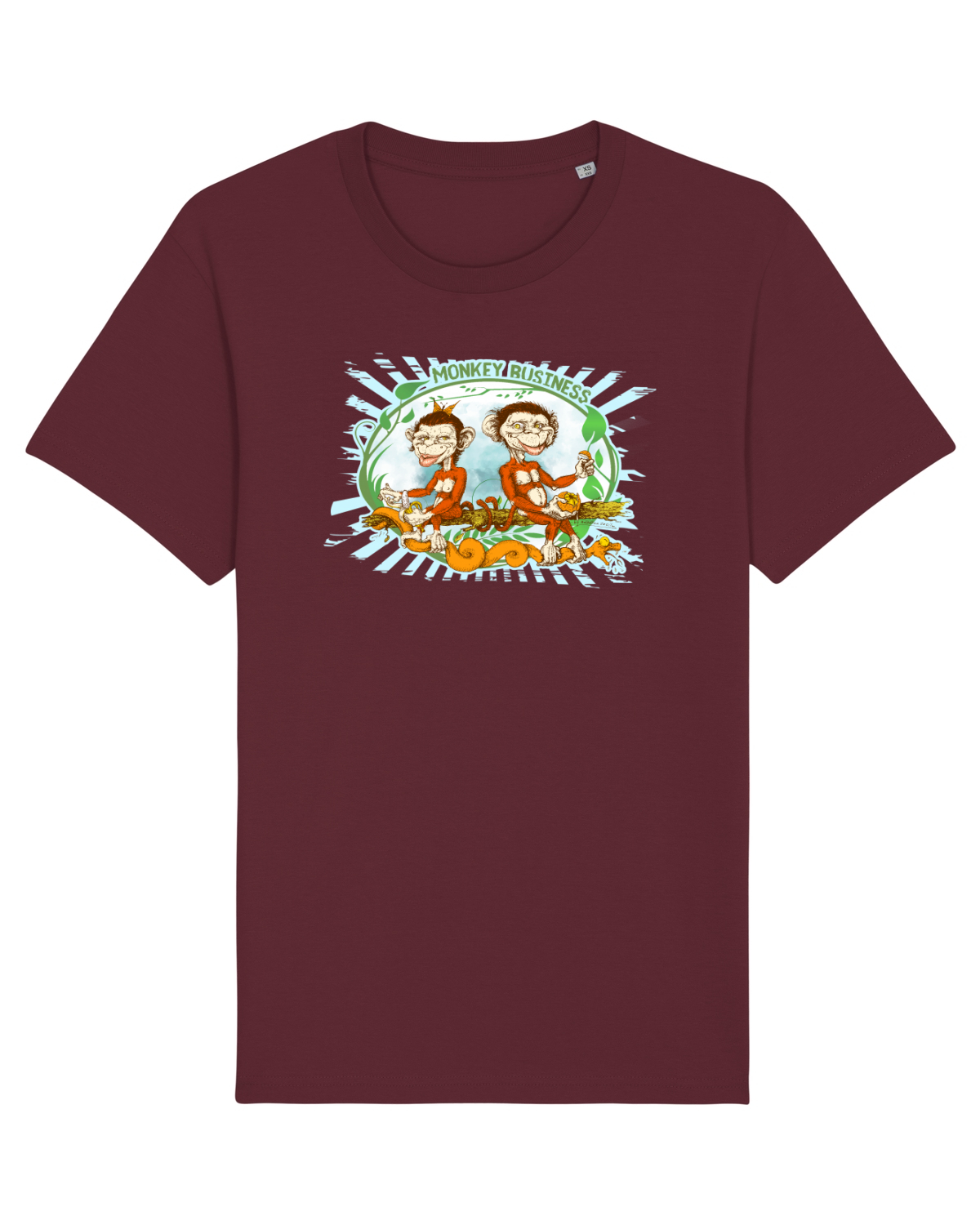 Tricou mânecă scurtă Unisex Rocker Burgundy