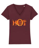 HOT ONES ARE BORN in `85 (Cei sexy sunt nascuti in 1985) Tricou mânecă scurtă guler V Damă Evoker