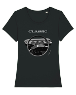 Classic Dacia Tricou mânecă scurtă guler larg fitted Damă Expresser