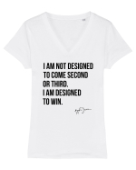 Senna Quote Tricou mânecă scurtă guler V Damă Evoker