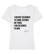 Senna Quote Tricou mânecă scurtă guler larg fitted Damă Expresser