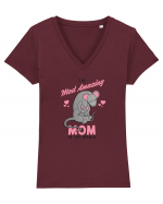 MOM Tricou mânecă scurtă guler V Damă Evoker