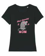 MOM Tricou mânecă scurtă guler larg fitted Damă Expresser