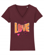 Love in the Air Tricou mânecă scurtă guler V Damă Evoker