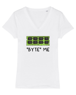 Byte me Tricou mânecă scurtă guler V Damă Evoker