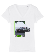 Eat, sleep, drift! Tricou mânecă scurtă guler V Damă Evoker