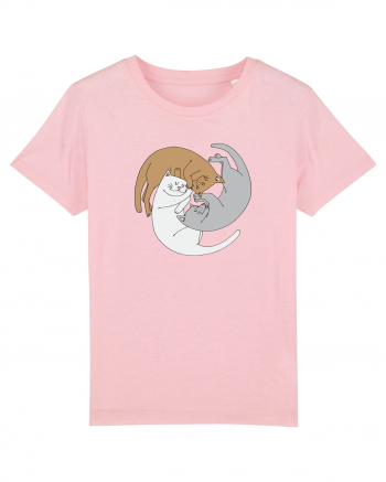 Spiral cats Cotton Pink