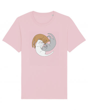 Spiral cats Cotton Pink