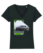 Eat, sleep, drift! Tricou mânecă scurtă guler V Damă Evoker