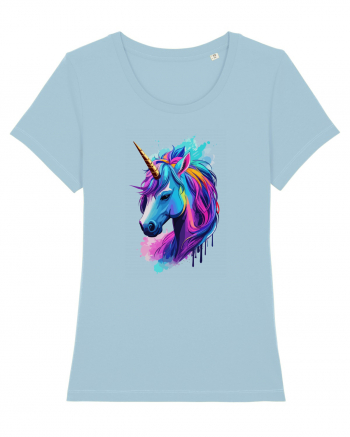 Neon Unicorn Dreams Sky Blue