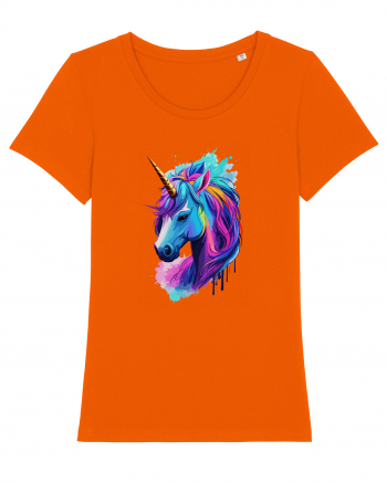 Neon Unicorn Dreams Bright Orange