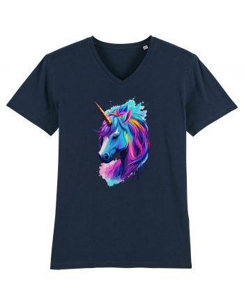 Neon Unicorn Dreams French Navy