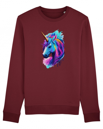 Neon Unicorn Dreams Burgundy