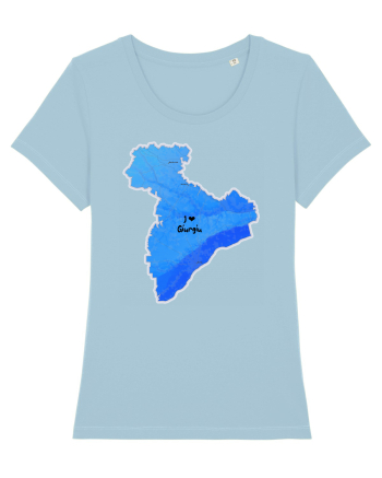 Giurgiu County Map Sky Blue