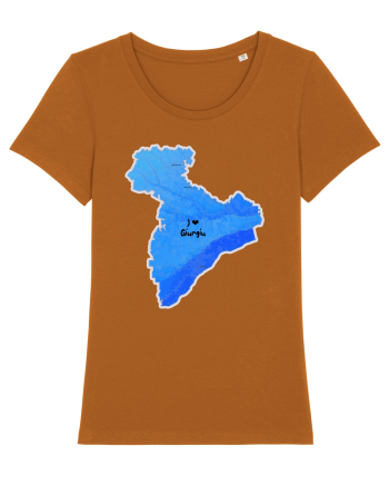 Giurgiu County Map Roasted Orange