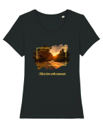 Fall in love with moments Tricou mânecă scurtă guler larg fitted Damă Expresser